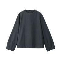 MUJI 無印良品 女士圆领长袖T恤 29AC727 深灰色 L