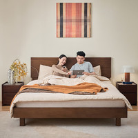  京东京造 天然橡胶木 实木床