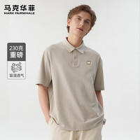 马克华菲 polo衫男短袖夏季2026新款美式简约字母胸标翻领t恤大码宽松半袖
