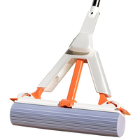 免手洗 胶棉拖把 不锈钢杆 升级-对折28CM