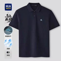 海澜之家 凉感防晒吸湿排汗 男士短袖POLO衫