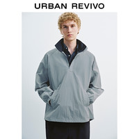 UR UR2025 男士通勤格纹翻领宽松衬衫 UMF250093