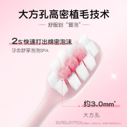 舒客 超软毛护龈小刷头 牙刷 密泡牙刷（粉蓝色） 2支