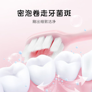  Saky/舒客 超软毛护龈小刷头 牙刷 密泡牙刷（粉蓝色） 2支
