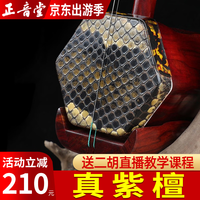 正音堂 紫檀二胡乐器非洲小叶紫檀二胡琴入门初学专业考级舞台表演 精制紫檀二胡+精美琴盒