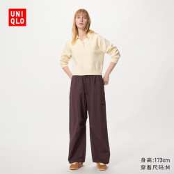 优衣库 483001 防紫外线 深褐色 女装休闲长裤