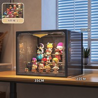 移动端：收纳达人 Storage Master 收纳达人 手办展示柜 40高-分层 1格阶梯-灰（桌面手办收纳） 长方体 塑料 40cm