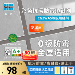 雷帝 水泥基填缝剂CG2WAS美缝剂抗污防霉卫生间防水室外墙露台地砖瓷砖 1604水泥灰 2kg