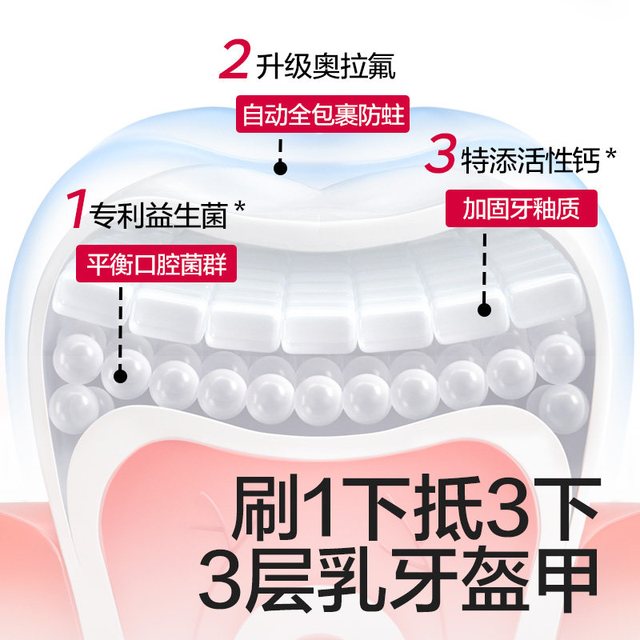 棉德宝 babycare奥拉氟儿童含氟防蛀防龋齿牙膏1岁+