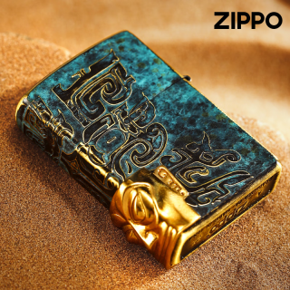 ZIPPO 黄金面具三星堆之宝 煤油防风打火机 单机礼盒装