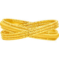  CHOW TAI FOOK/周大福 双环交织 黄金戒指