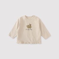 BALIPIG/巴厘小猪 甜美可爱木耳边 女童上衣 浅驼 73