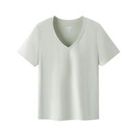  Semir/森马 凉感抗菌 女士短袖T恤 粉绿A41424 3XL