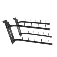 笛子挂钩竹笛槽板吊架 箫墙壁挂架长笛钩巴乌宝剑展示架（槽板款一对）