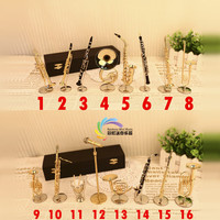 张富源 西洋管乐乐器模型小号圆号长号萨克斯长笛黑管巴松模型摆件