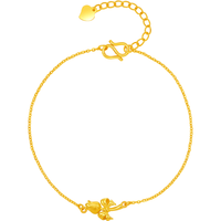  ZHOU LIU FU/周六福 蝴蝶结 女士黄金手链