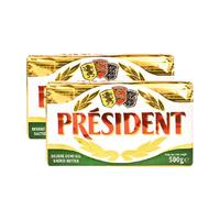 总统 PRÉSIDENT(President)原味黄油500g 法国动物性淡味咸味发酵性涂抹煎牛排烘焙 总统 PRÉSIDENT【咸味】黄油 500g*2块