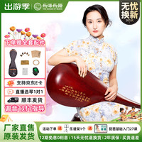 乐海 912-2 琵琶乐器 非洲紫檀材质 木轴木相 花开富贵头饰 初学演奏琵琶