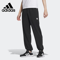移动端、京东百亿补贴：adidas 运动裤男裤跑步薄款梭织防风工装休闲裤长裤 IB7682 黑色 M
