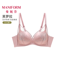 今日必买：曼妮芬 芙罗拉刺绣文胸 桃木粉 75B (34) (70C/80A也可拍)