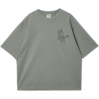  JACK&JONES/杰克琼斯 宽松版 男士短袖T恤 L 180宽松版，拍小一码 E05灰绿色-1