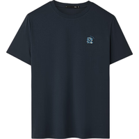  HLA/海澜之家 凉感抗菌防螨 男士短袖T恤 XL 180/96A 151~164斤 藏青N1