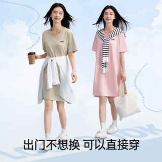  LUCKMEEY/幸棉 透气 女士家居服睡裙