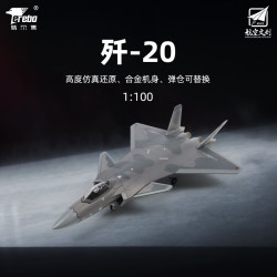 terebo 特尔博 1:100 歼20战斗机 合金仿真模型（航展纪念品）