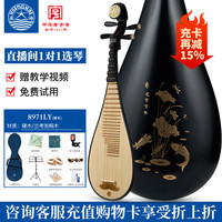 星海 琵琶乐器硬木初学者考级演奏入门成人儿童琵琶花开富贵头饰8971LY 连年有鱼