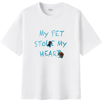  Semir/森马 萌宠贴纸印花 男士短袖T恤 M 漂白10007