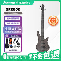 Ibanez SR280E 电贝斯 学生初学入门级演奏 (TKF哑光透明黑色)