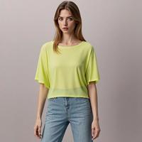 限尺码：ZARA 女式简约气质休闲宽松蝙蝠袖针织T恤