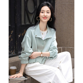  dme/德玛纳 高支高密珠地网眼 女士外套 浅豆绿色 M