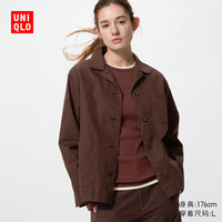 优衣库 女装棉麻工装茄克 482273