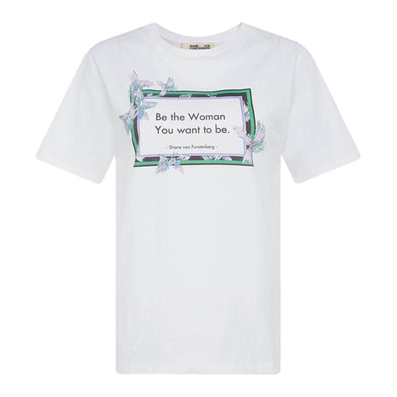 Diane Von Furstenberg 女士圆领短袖T恤 DVFBS4P002BRDSB