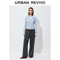  URBAN REVIVO 立体花朵 女士针织开衫