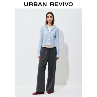  URBAN REVIVO 立体花朵 女士针织开衫