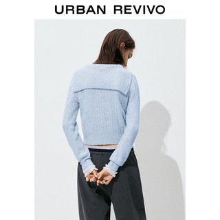  URBAN REVIVO 立体花朵 女士针织开衫