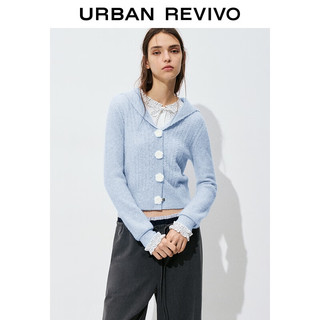  URBAN REVIVO 立体花朵 女士针织开衫