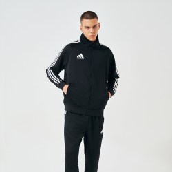 adidas 经典三条纹 男士夹克 黑/白