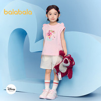 balabala/巴拉巴拉 吸湿速干 儿童短袖套装