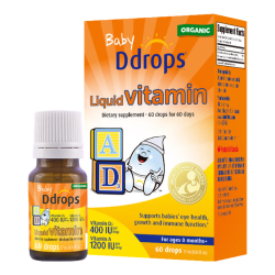 Ddrops 滴卓思 婴儿维生素D3 AD滴剂1.7ml*2瓶