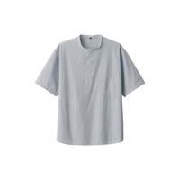  MUJI/無印良品 凉感 男士亨利领短袖T恤