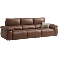  LINSY/林氏家居 头层牛皮 真皮沙发 3.1m|热巧棕|婴幼级半青皮