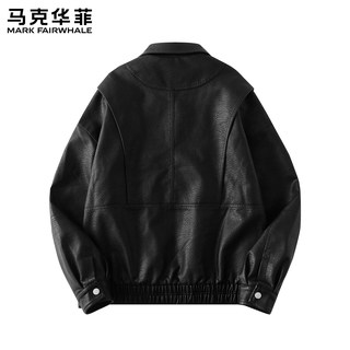  MARK FAIRWHALE/马克华菲 复古宽松 男士皮夹克