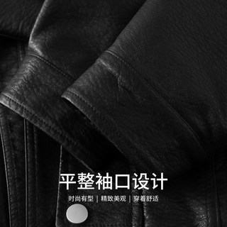  MARK FAIRWHALE/马克华菲 复古宽松 男士皮夹克