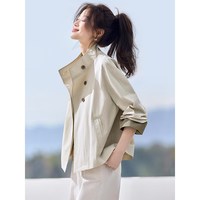 沫晗依美 流畅剪裁 女士风衣