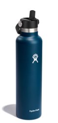 Hydro Flask 709ml不锈钢吸管保温水杯 蓝色便携户外运动杯