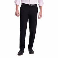 HAGGAR 男士 无熨烫优质休闲裤 直筒版型,黑色,32W x 30L