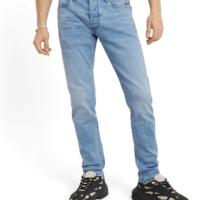 G-STAR 男式 3301 修身牛仔裤, 轻度老化